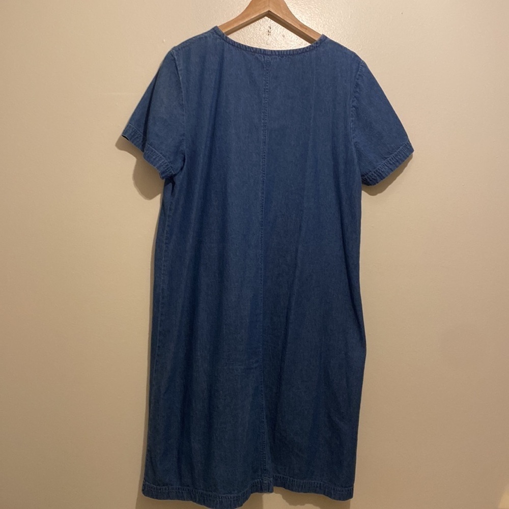 BLAIR Blue Denim Dress with Lighthouse Embroidery. Size L - Picture 3 of 7